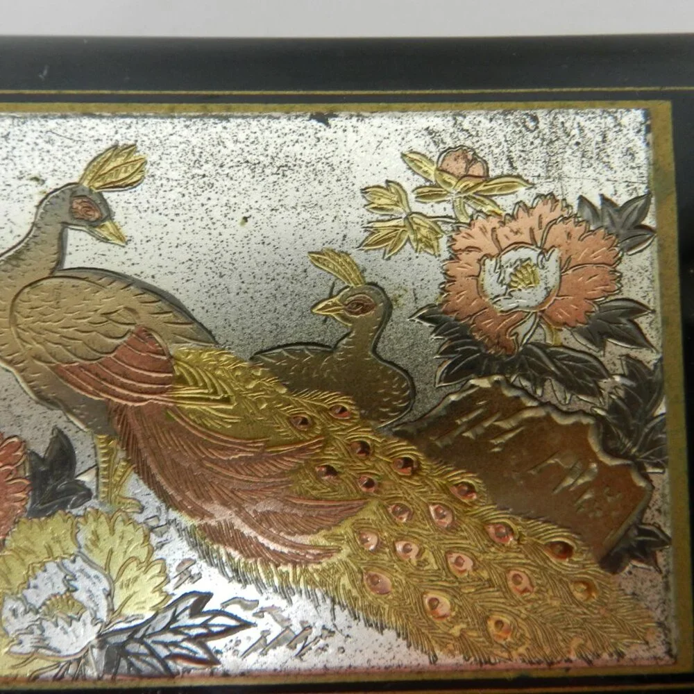 The San Francisco Music Box Company Vintage Peacock Trinket Japan NOT Working